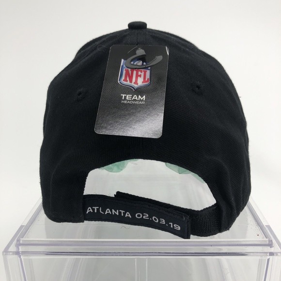 47 Brand Super Bowl LIII 53 Adjustable Hat Black NFL Football Atlanta 2019 NEW - Picture 4 of 12